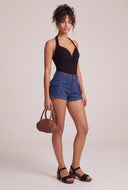 Plunge Halter Thong Bodysuit