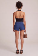 Plunge Halter Thong Bodysuit