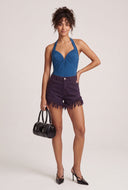 Plunge Halter Thong Bodysuit