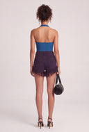 Plunge Halter Thong Bodysuit