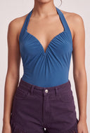 Plunge Halter Thong Bodysuit