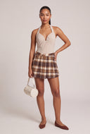 Plunge Halter Thong Bodysuit