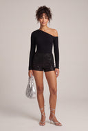 Asymmetrical One Shoulder Bodysuit