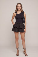 Asymmetrical Ruched Bodysuit