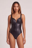 Vegan Leather Thong Bodysuit