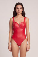 Vegan Leather Thong Bodysuit