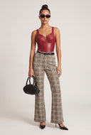 Vegan Leather Thong Bodysuit