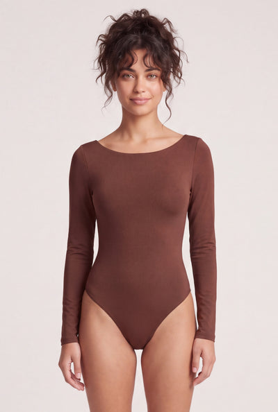 Boat Neck Thong Bodysuit