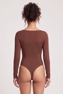 Boat Neck Thong Bodysuit
