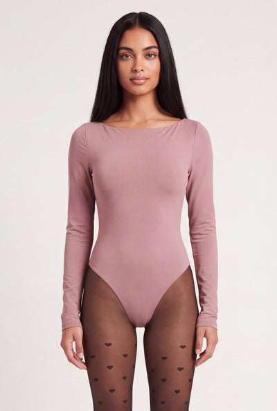 Boat Neck Thong Bodysuit