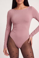 Boat Neck Thong Bodysuit