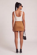 Faux Suede Pencil Skirt