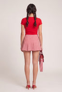 Gingham Pleated Skort