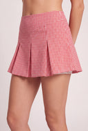 Gingham Pleated Skort