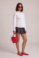 Vegan Leather Pleated Micro Skort