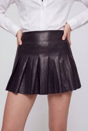 Charli Faux Leather Pleated Mini Skirt