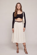 Belted Midi Skirt