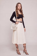 Belted Midi Skirt