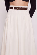 Belted Midi Skirt