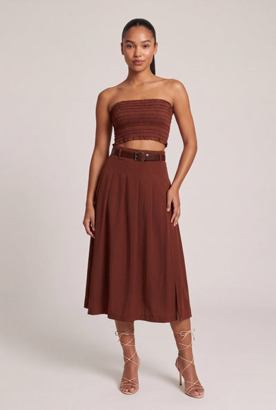 Belted Midi Skirt