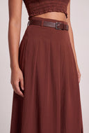 Belted Midi Skirt