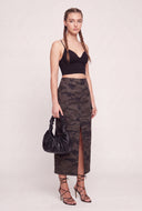 Camo Cargo Midi Skirt