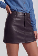 Faux Leather Mini Skirt