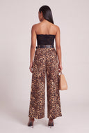 Leopard Print Belted Pants