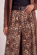 Leopard Print Belted Pants