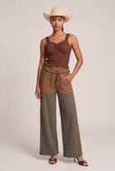 Color Block Drawstring Pants