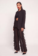 Skirt Overlay Ruffle Pants