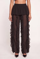 Skirt Overlay Ruffle Pants