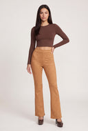 Nia Faux Suede Flare Pants