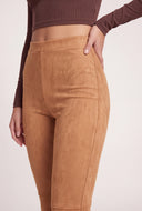 Nia Faux Suede Flare Pants