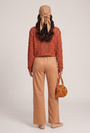 Faux Suede Straight Leg Pants