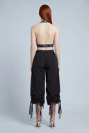 Drawstring Side Parachute Pants