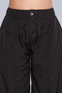 Drawstring Side Parachute Pants