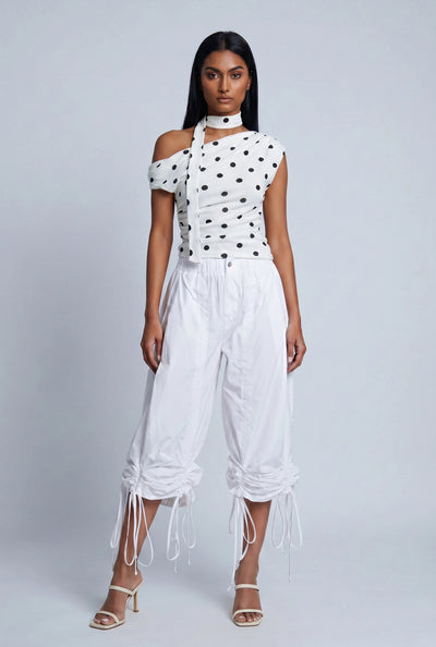 Drawstring Side Parachute Pants