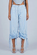 Drawstring Side Parachute Pants