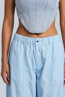 Drawstring Side Parachute Pants