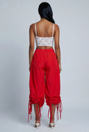 Drawstring Side Parachute Pants