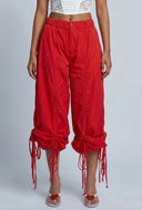 Drawstring Side Parachute Pants