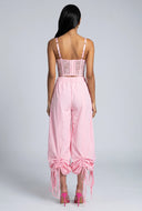 Drawstring Side Parachute Pants