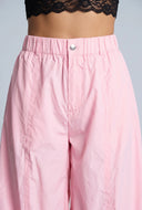 Drawstring Side Parachute Pants