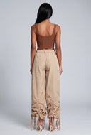 Drawstring Side Parachute Pants