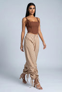 Drawstring Side Parachute Pants