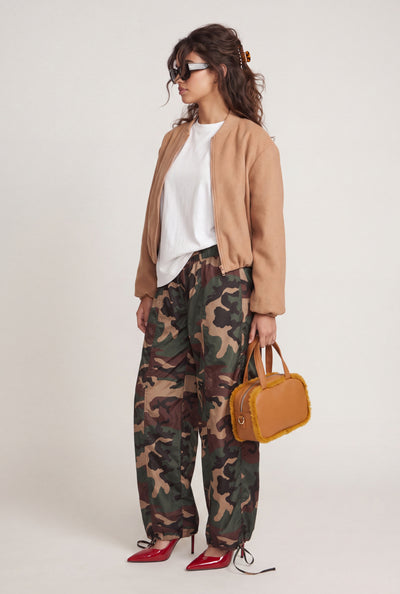 Camo Nylon Baggy Pants