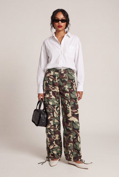 Camo Nylon Baggy Pants