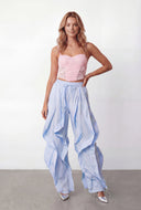 Ruffled Toggle Drawstring Hem Joggers
