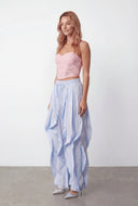 Ruffled Toggle Drawstring Hem Joggers